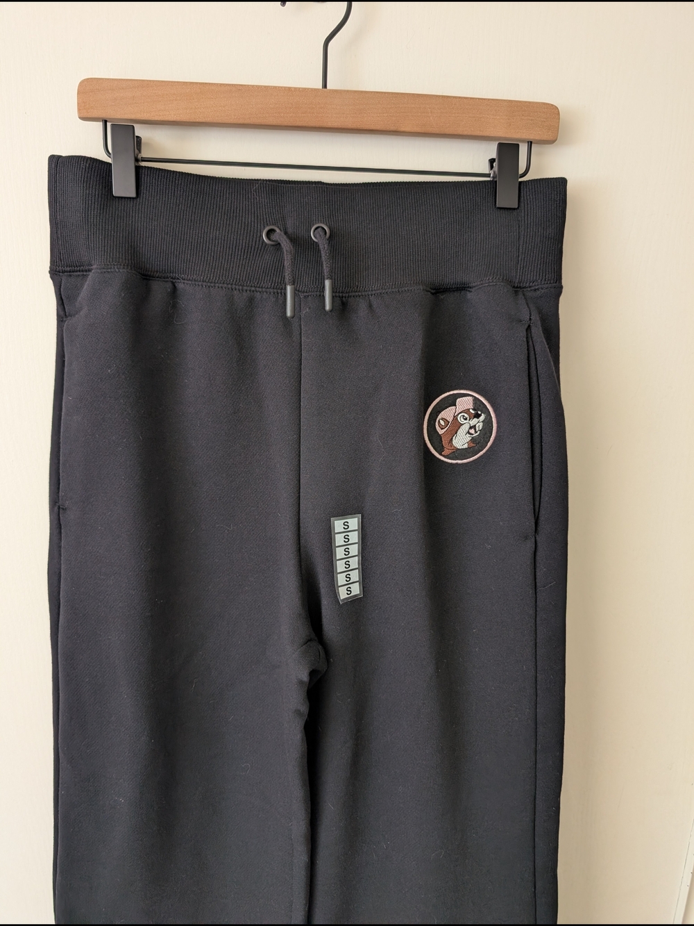 Buc-ee's Womens Small Black Wide Leg Fleece Sweatpants NWT Loungewear Casual - Picture 3 of 7